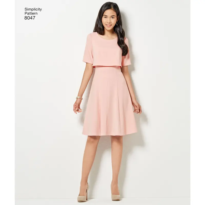 Simplicity Pattern 8047  Misses Or Miss Petite Dress 1