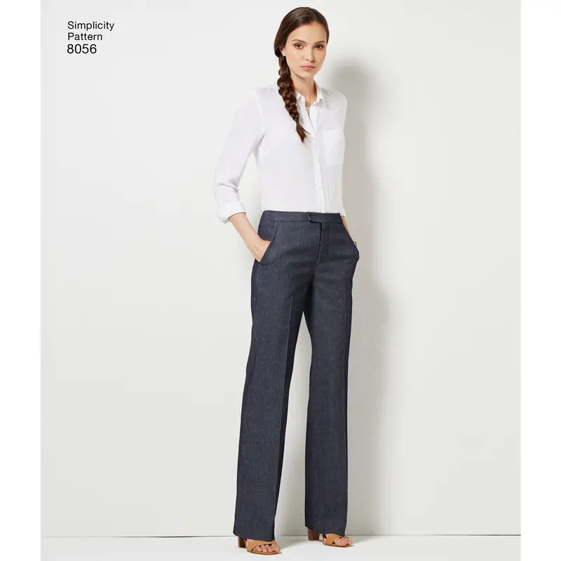 Simplicity Pattern 8056 Amazing Fit Wide Leg Pants 1