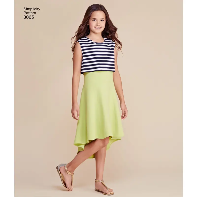 Simplicity Pattern 8065 Dress For Girls' And Girls 1