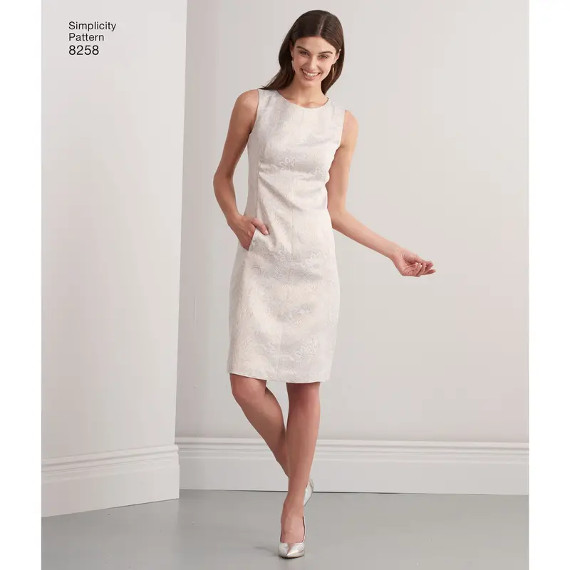 Simplicity Pattern 8258  Dress Sized For Miss And Plus Sizes 1