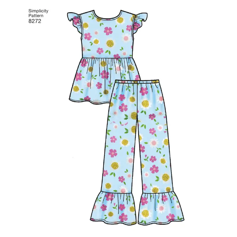 Simplicity Pattern 8272 Child's And Girls' Sleepwear 1