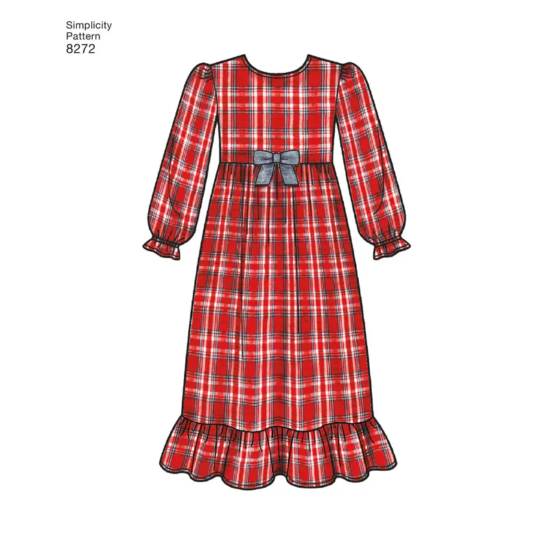 Simplicity Pattern 8272 Child's And Girls' Sleepwear 2
