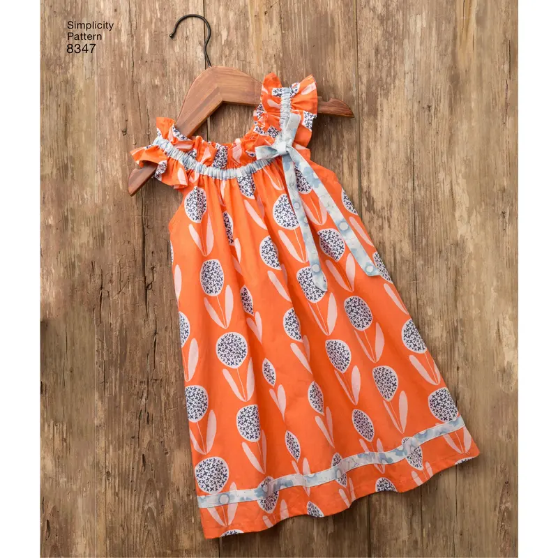 Simplicity Pattern 8347 Toddlers Dress Top And Knit Capris 1