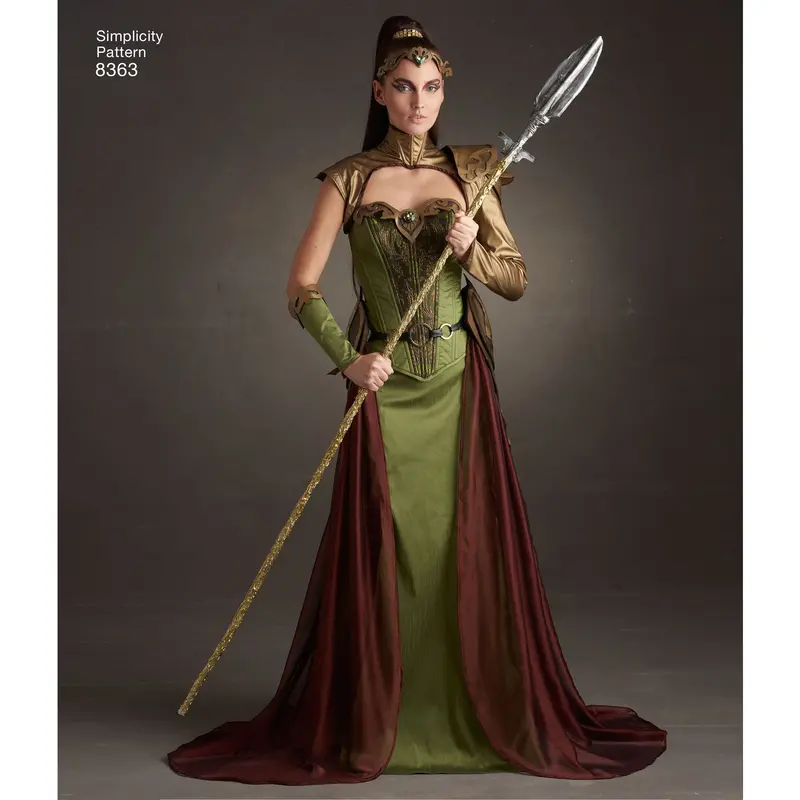 Simplicity Pattern 8363 Misses Fantasy Ranger Costume 1