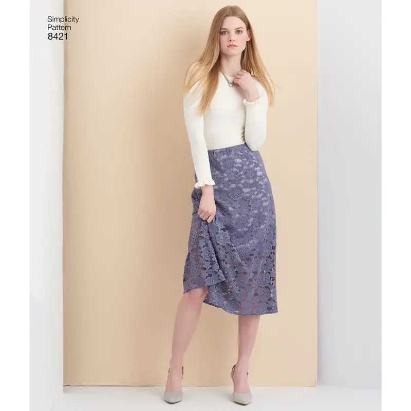 Simplicity Pattern 8421 Skirts In Three Lengths With Hem Variations 1