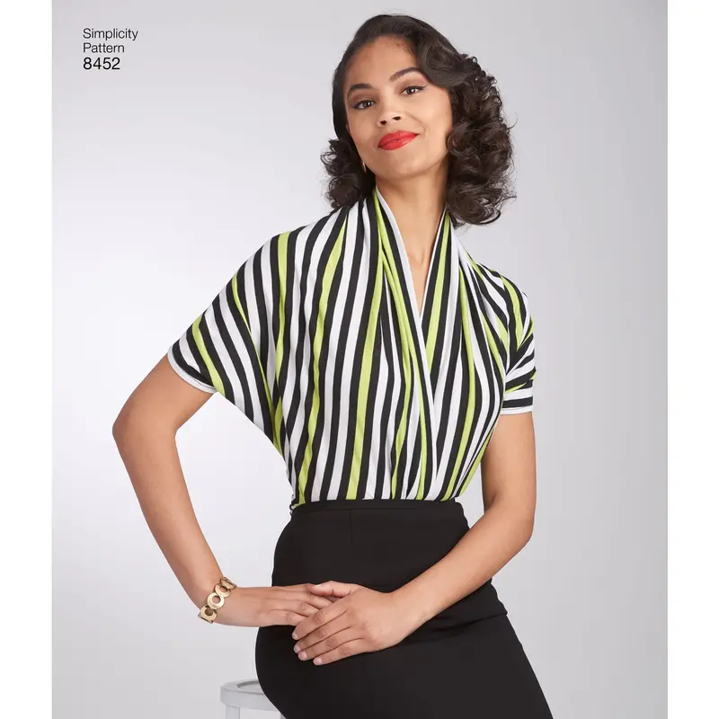 Simplicity Pattern 8452 Vintage Knit Blouse Pattern 1