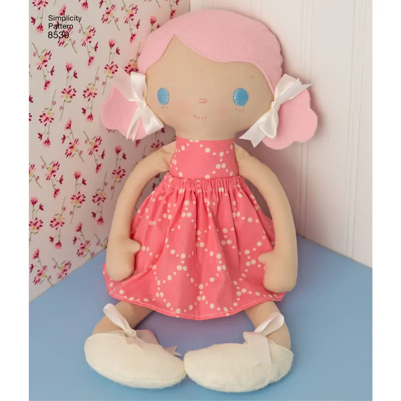 Simplicity Pattern 8539 Stuffed Dolls And Clothes 1