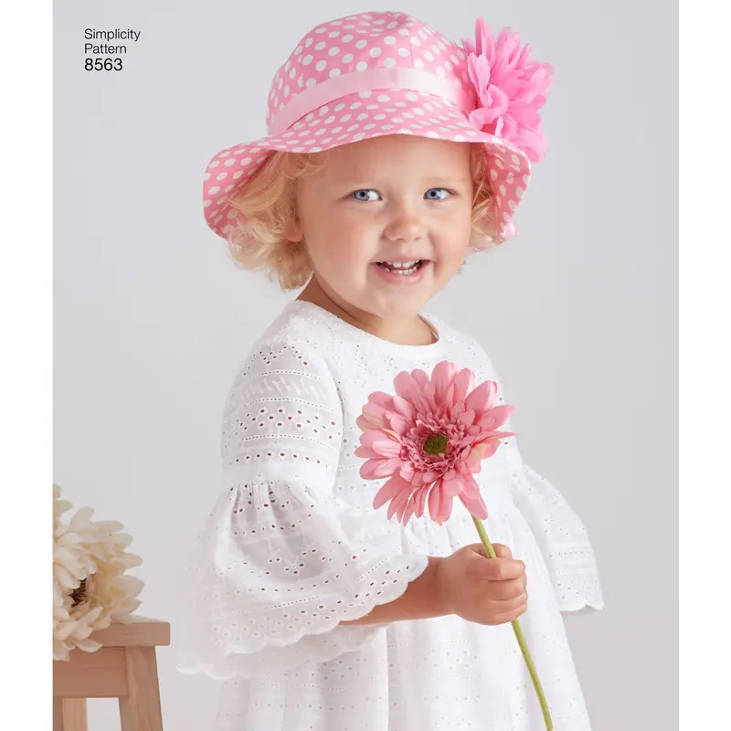 Simplicity Pattern 8563 | Toddler Dresses And Hat 1