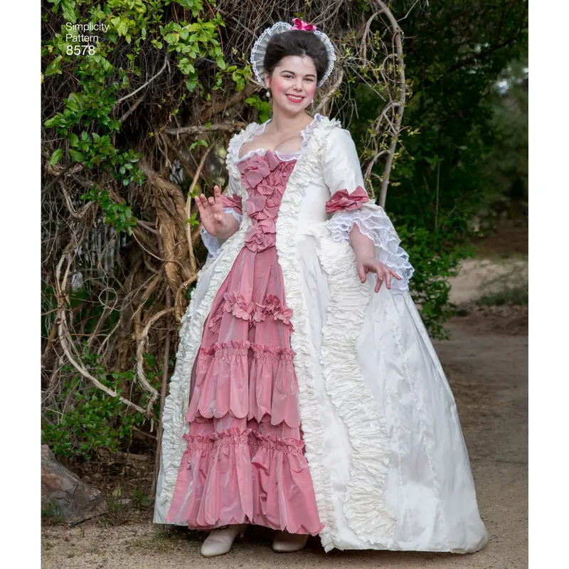 Simplicity Pattern 8578 18Th Century Costume Gown 1