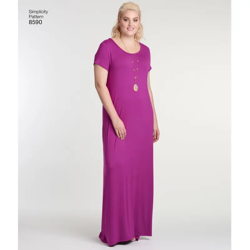 Simplicity Pattern 8590 Knit Dresses 1