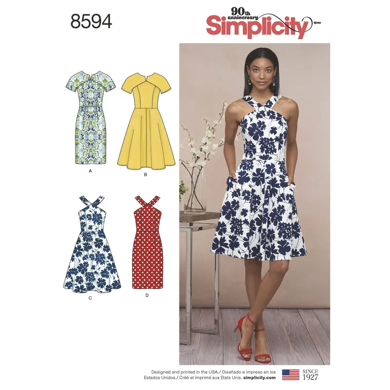 Simplicity Pattern 8594 Women's And Miss Petite Dresses 2