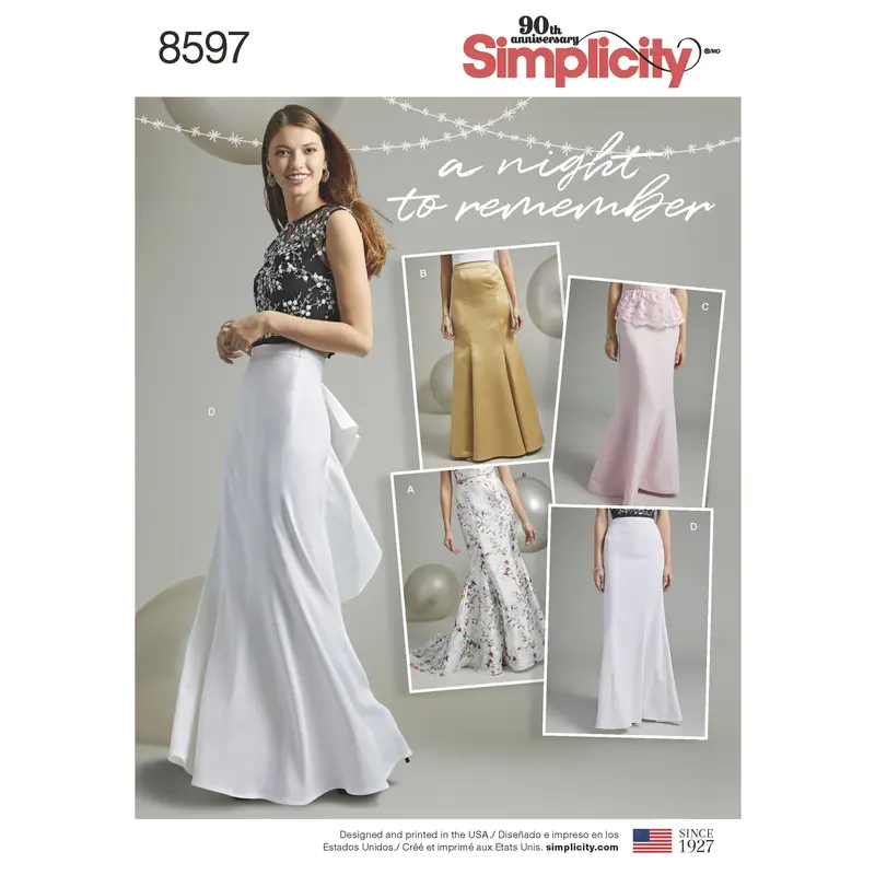 Simplicity Pattern 8597 Womens Special Occasion Skirts 2