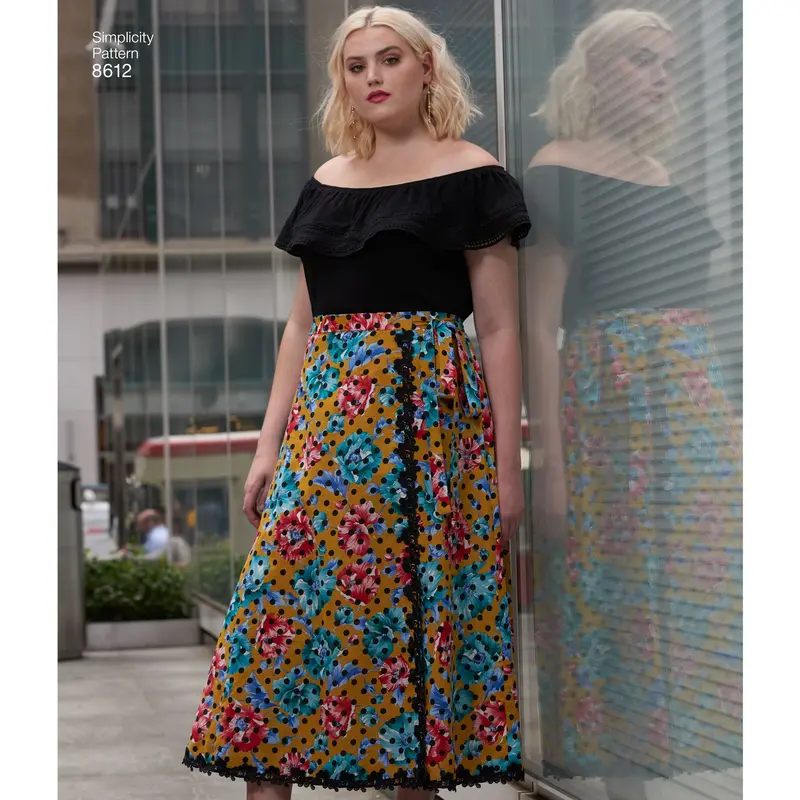 Simplicity Pattern 8612 Easy To Sew Wrap Skirts 1
