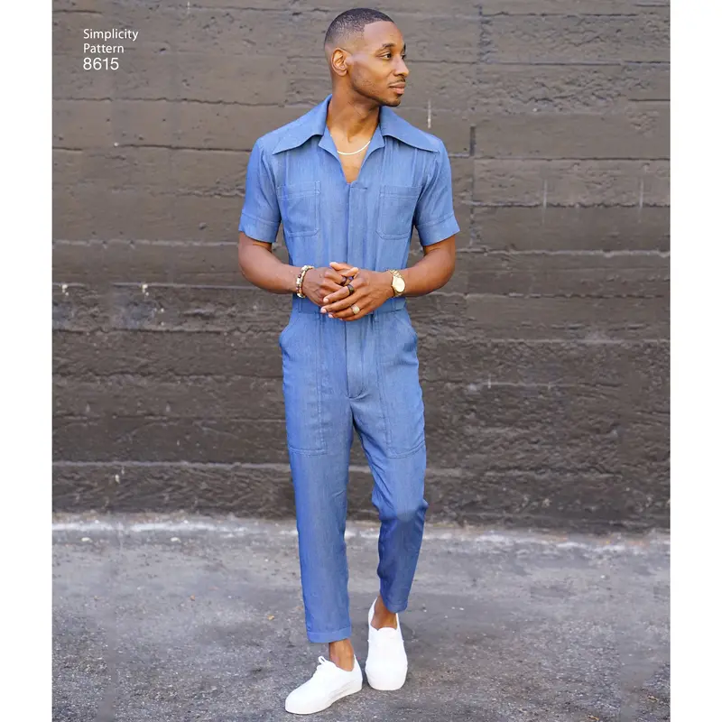 Simplicity Pattern 8615  Men's Vintage 1970'S Jumpsuit And Overall. 1