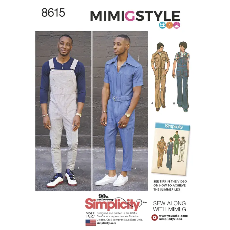 Simplicity Pattern 8615 Men's Vintage 1970'S Jumpsuit And Overall. 2
