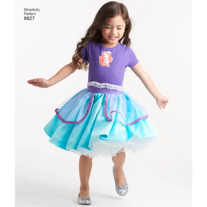 Simplicity Pattern 8627  Disney Princess  Skirts For Children 1