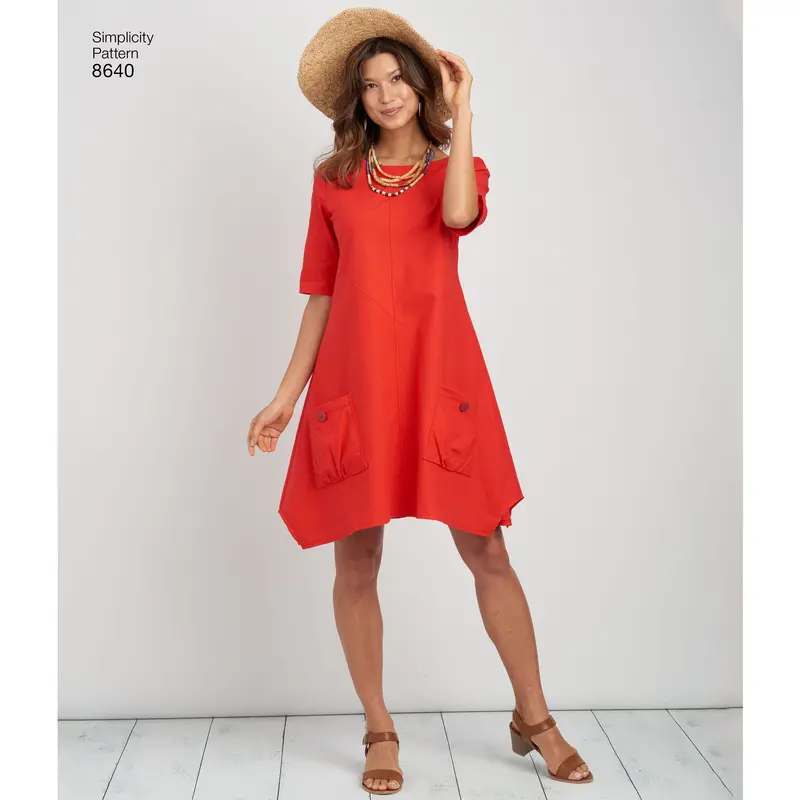 Simplicity Pattern 8640  Loose Fitting Dress 1