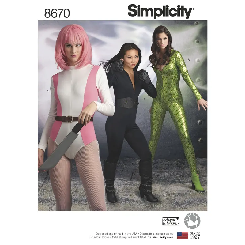 Simplicity Pattern 8670 Cosplay Knit Jumpsuit And Bodysuit Costume 2