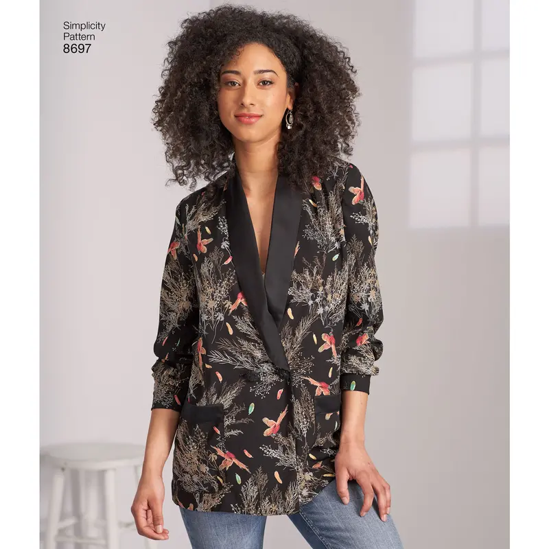 Simplicity Pattern 8697 Oversized Boyfriend Blazers. 1
