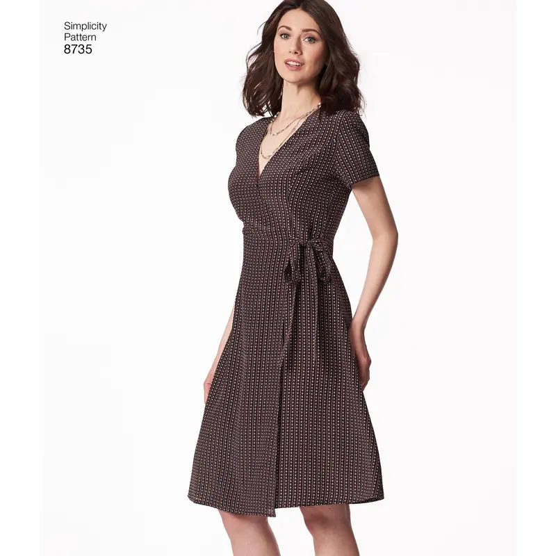 Simplicity Pattern 8735 Petite Wrap Dress 1