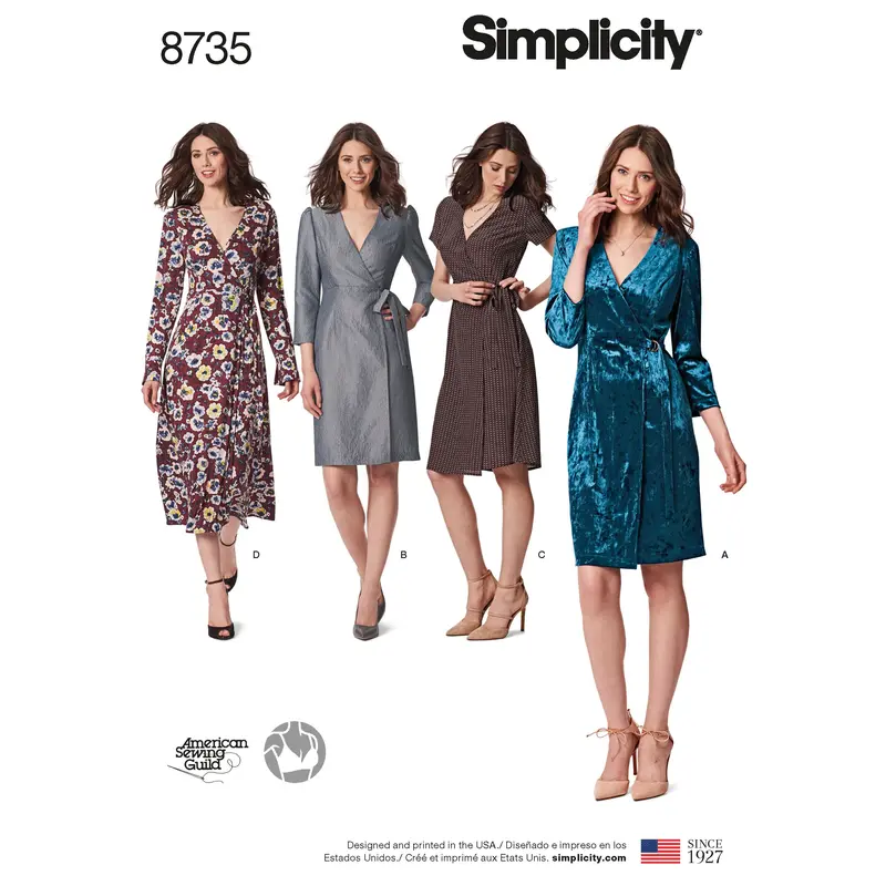 Simplicity Pattern 8735 Petite Wrap Dress 2