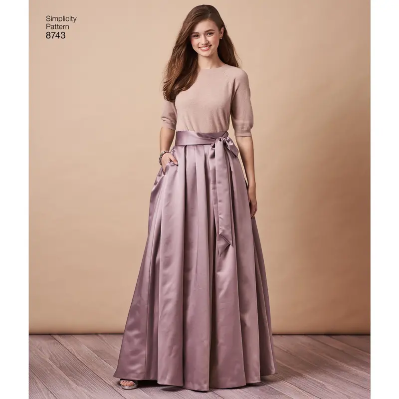 Simplicity Pattern 8743 Pleated Multi Length Skirt 1