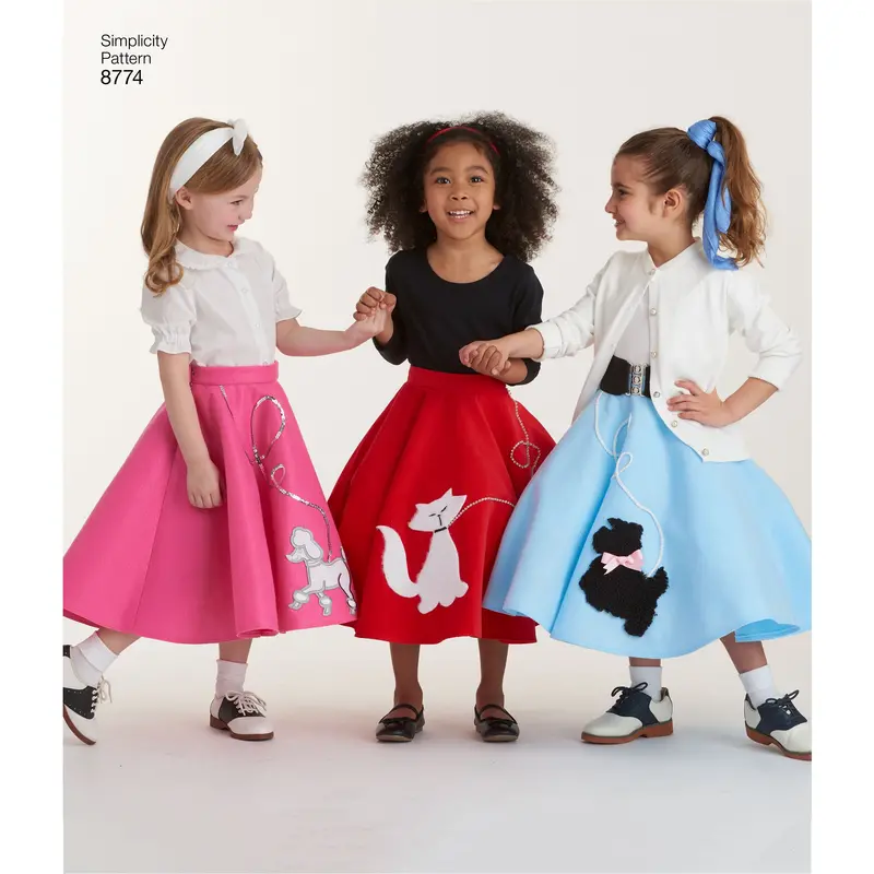 Simplicity Pattern 8774 Girls' Jive Costumes 1