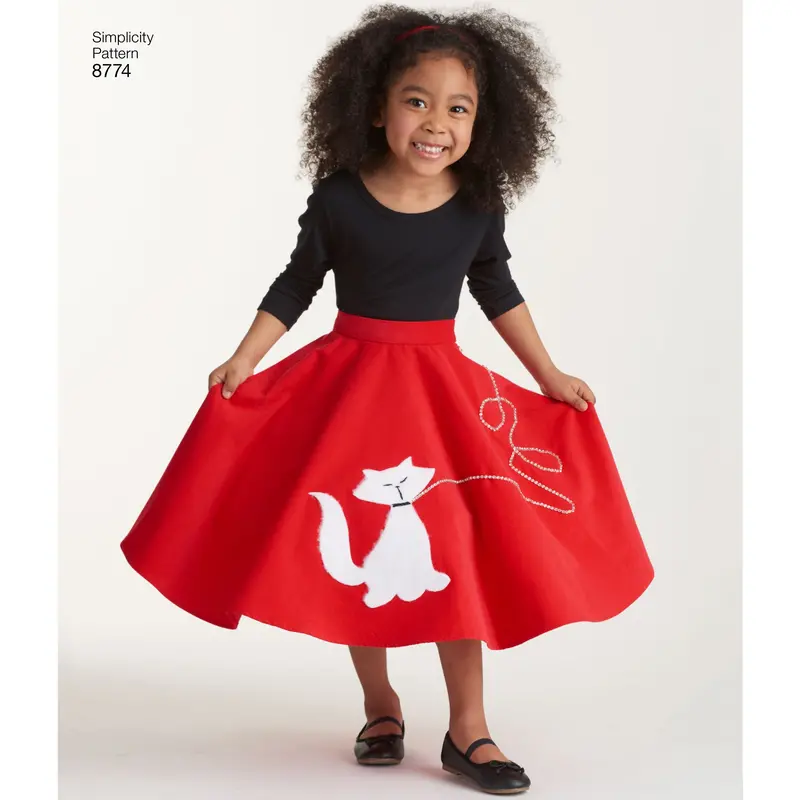 Simplicity Pattern 8774 Girls' Jive Costumes 2