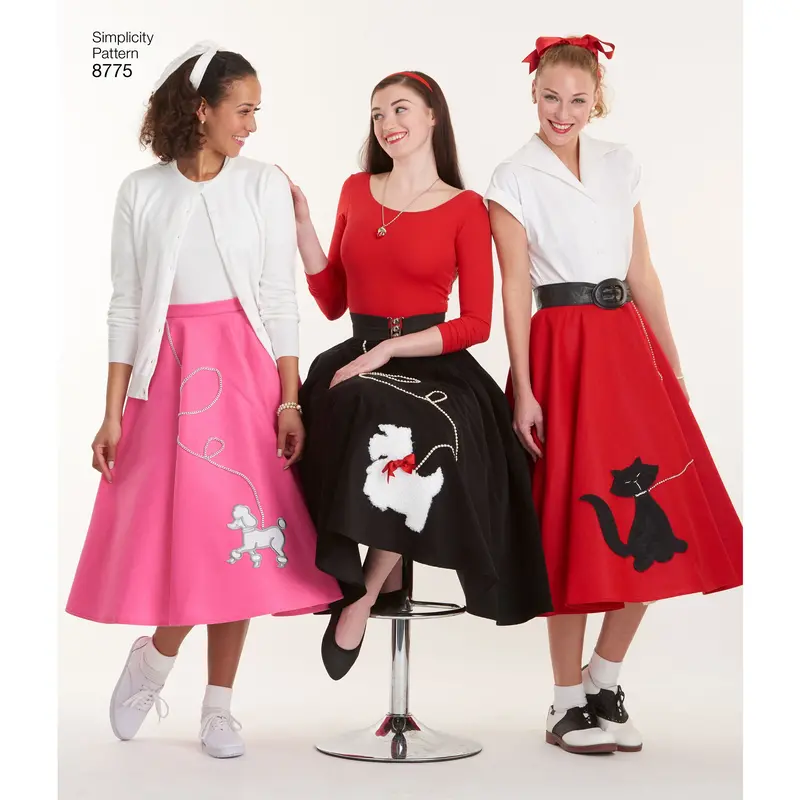 Simplicity Pattern 8775 Rockabilly Poodle Skirts. 1