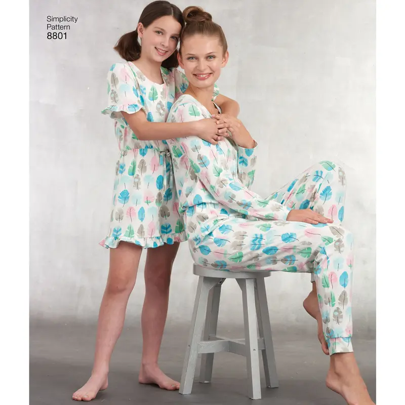 Simplicity Pattern 8801 Girls And Misses Knit Jumpsuit Romper 1