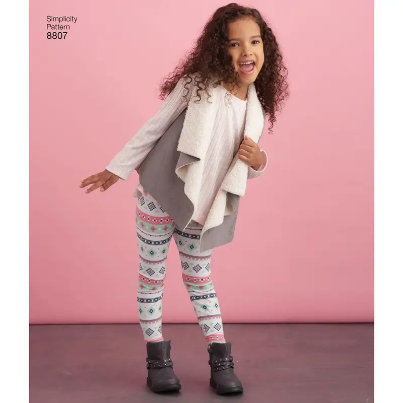 Simplicity Pattern 8807  Vest, Leggings, Mini Skirt And Sweate 1