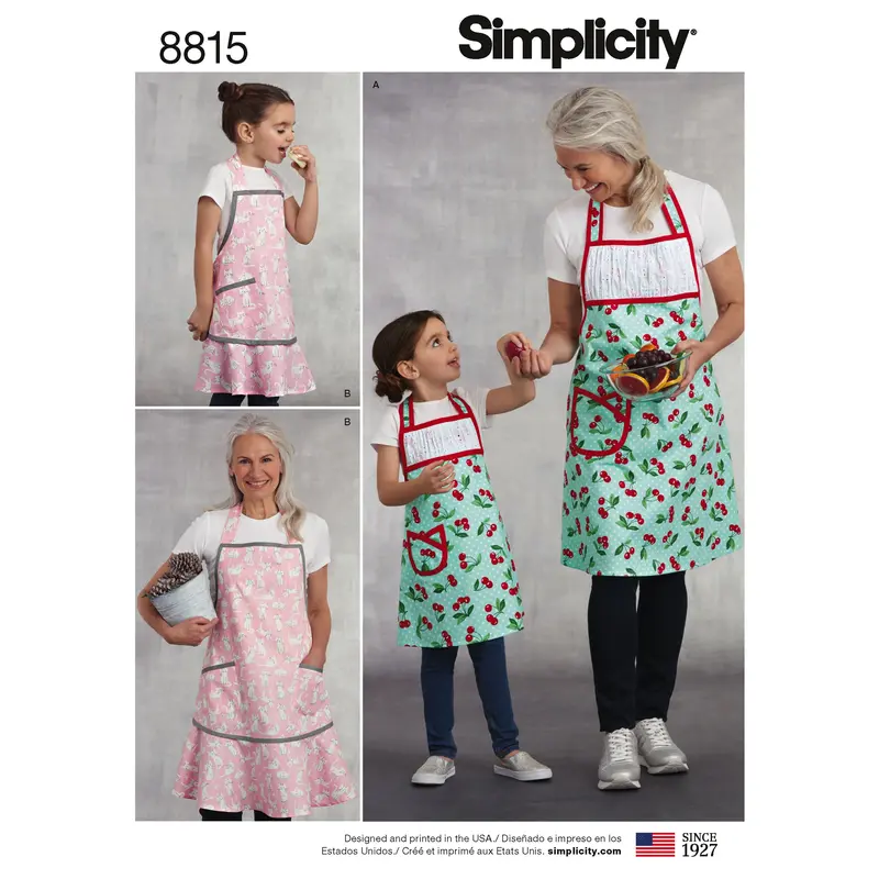 Simplicity Pattern 8815 Childs And Misses Apron 1