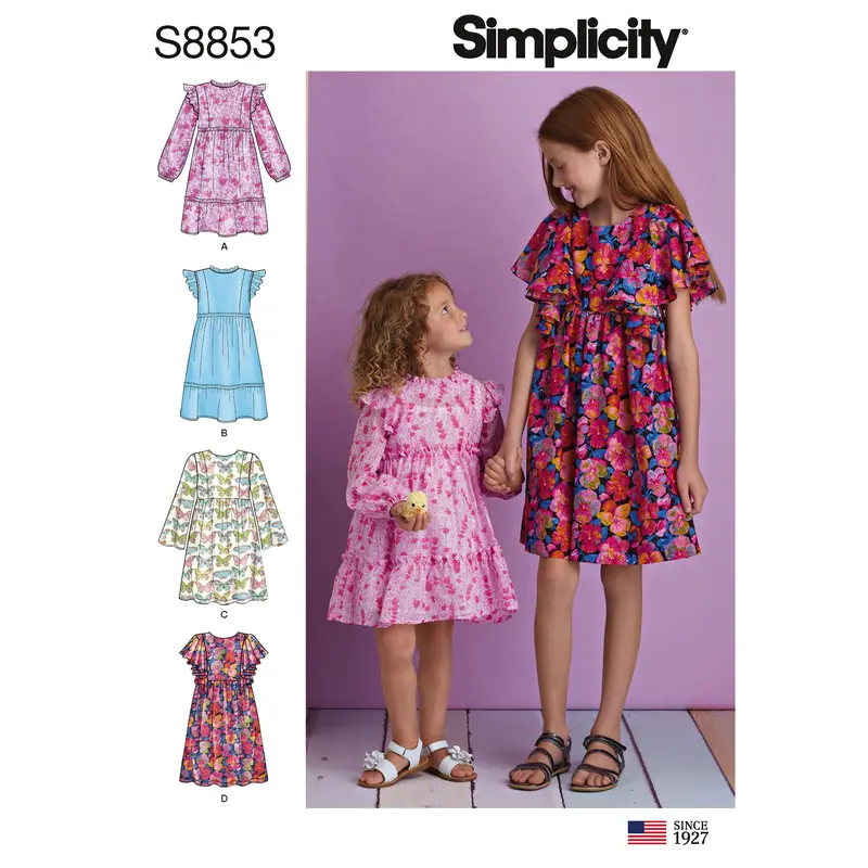 Simplicity Pattern 8853 Girls' Dress Pattern 2
