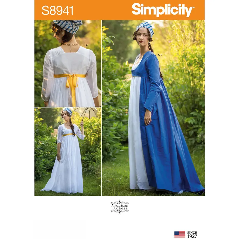 Simplicity Pattern 8941 Misses Costume. High Waisted Dress 2