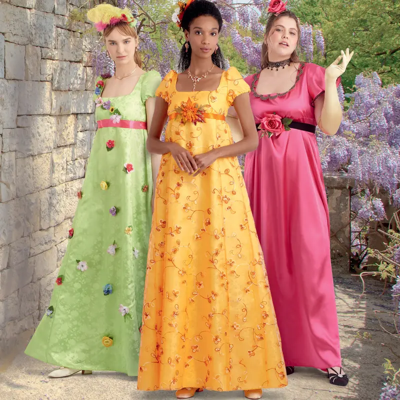 Simplicity Pattern 9434 Misses' And Women's Regency Era Dresses 2