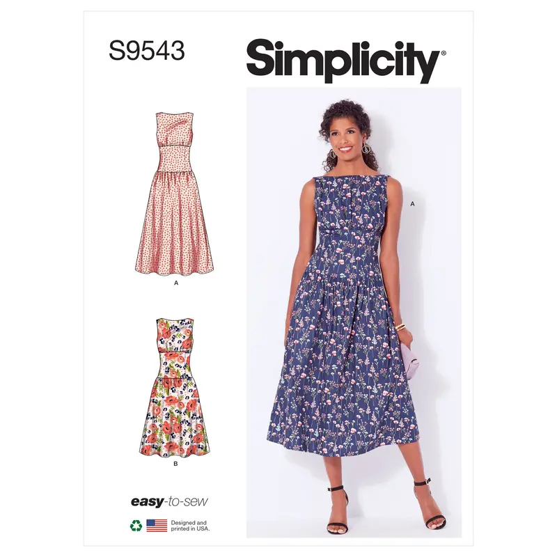 Simplicity Pattern 9543 Midi Or Knee Length Dresses 2