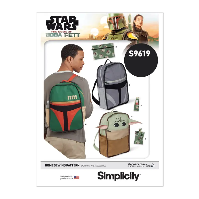 Simplicity Pattern 9619 Disney Star Wars Backpacks And Accessories 2