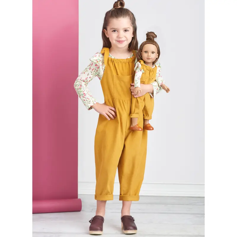 Simplicity Pattern 9661 Children's Tops, Overalls, Jumper And Doll Clothes 1