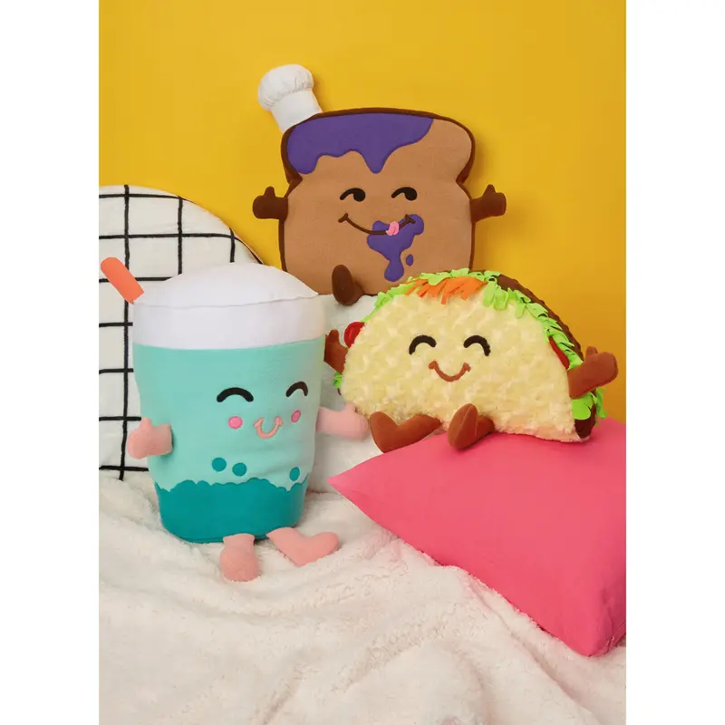 Simplicity Pattern 9667 Plush Toys Taco, Toast And Bubble Tea By Carla Reiss 1