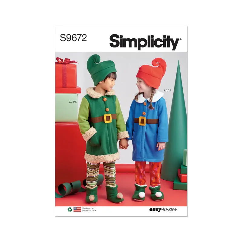 Simplicity Pattern 9672 Children's Robes, Pyjamas And Slippers 2