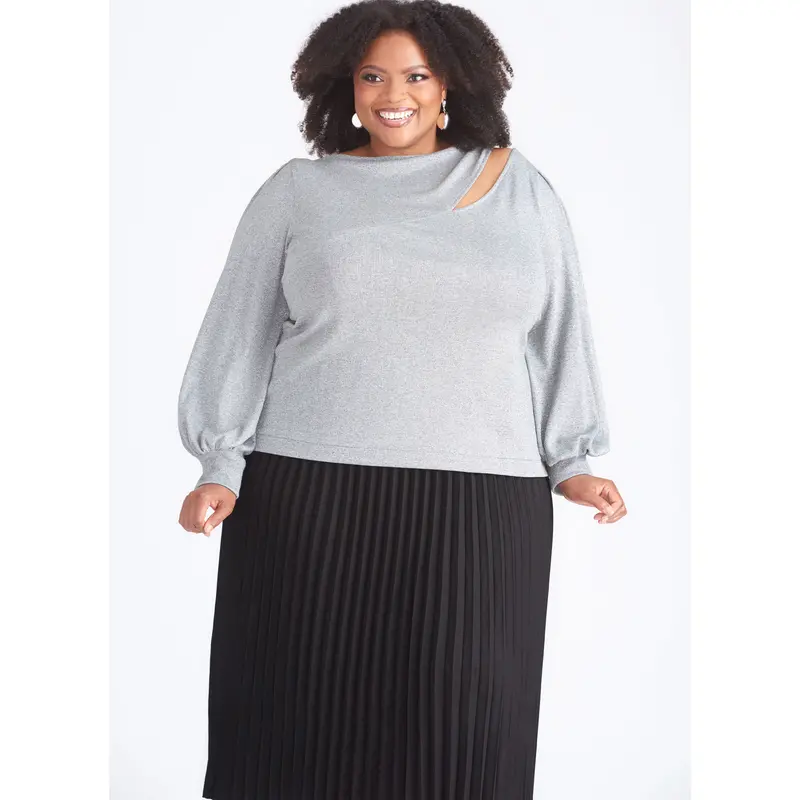 Simplicity Pattern 9680 Women's Knit Top With Sleeve Variations 1