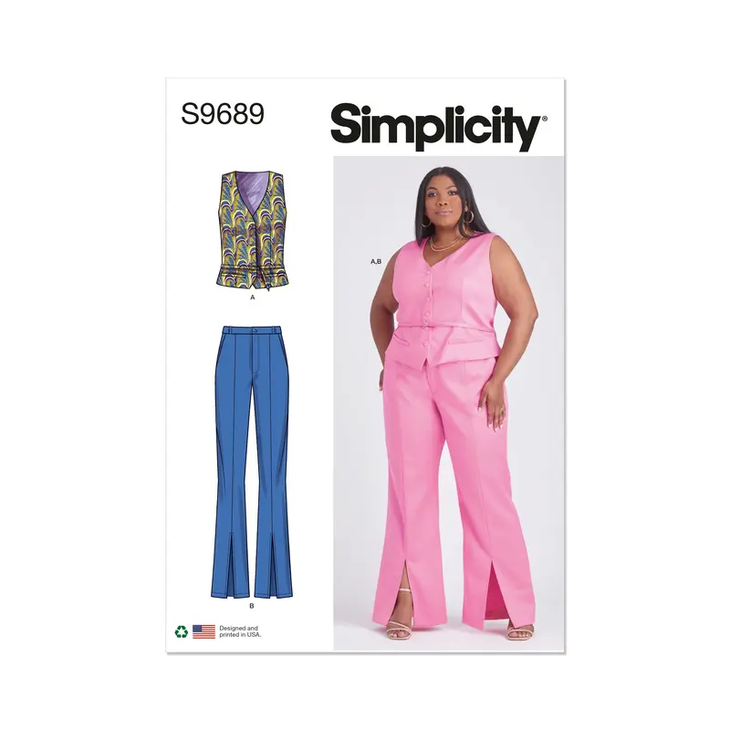 Simplicity Pattern 9689 Misses' And Women's Vest And Pants 2