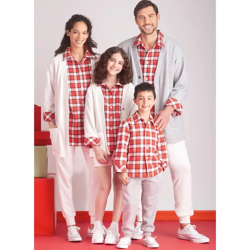 Simplicity Pattern 9691 Girls', Boys' And Adults' Loungewear 1