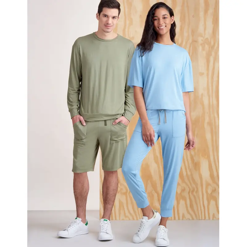 Simplicity Pattern S9337 Unisex Knits Only Tops, Pants And Shorts 1