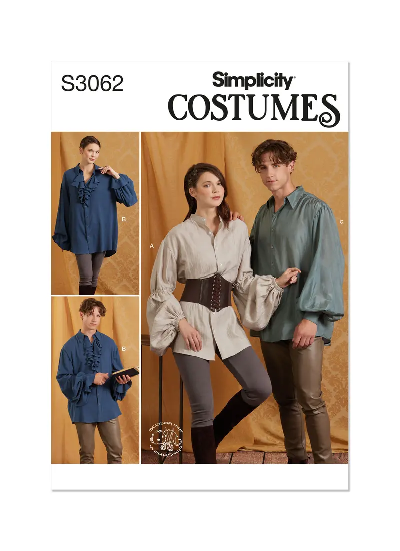 Simplicity S3062 Unisex Costume Shirts Pattern By Scissor Imp Workshop 2