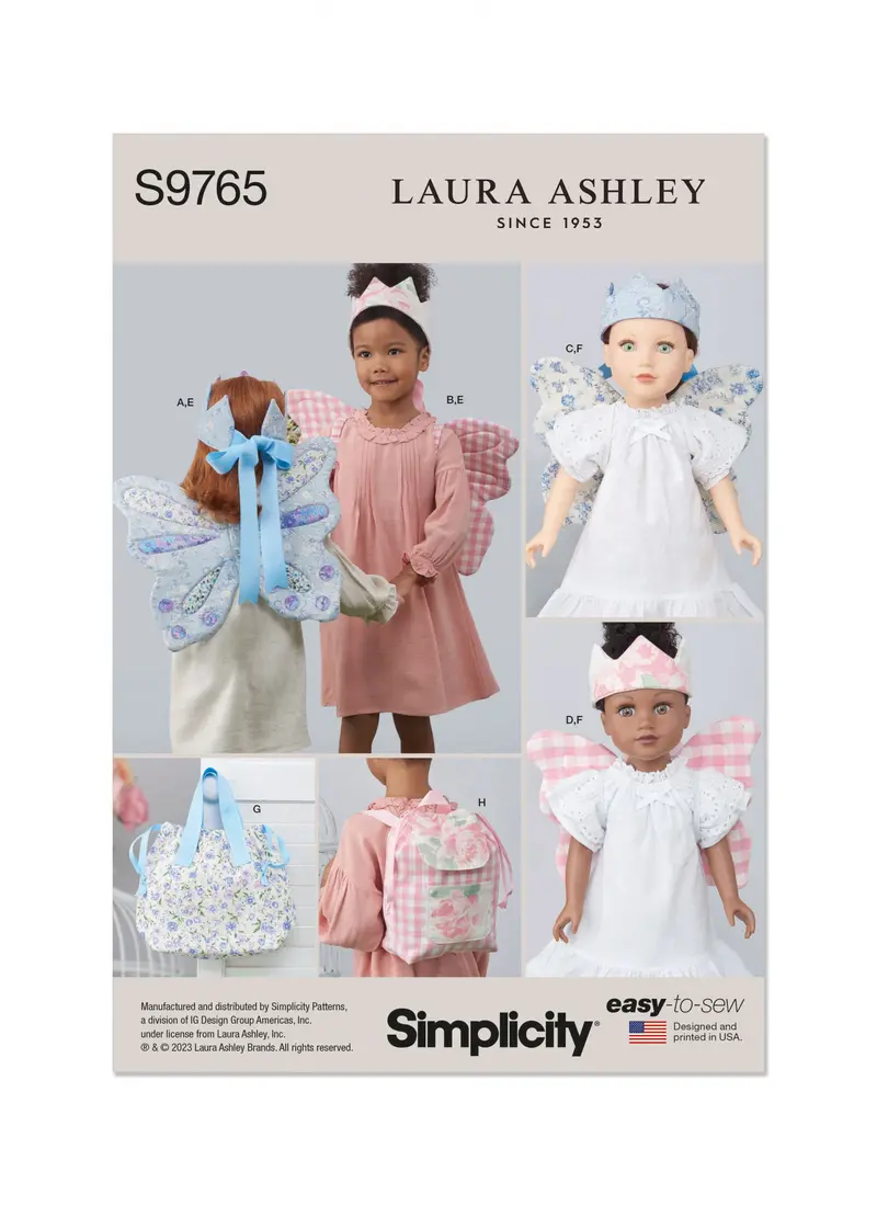 Simplicity S9765 Children's Backpack And Wings Pattern 1