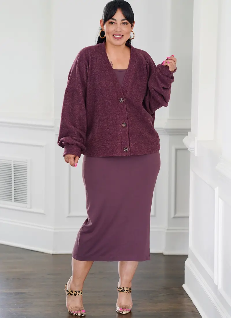Simplicity Sewing Pattern 3010 Knit Cardigan, Tank Top And Skirt By Mimi G Style 1