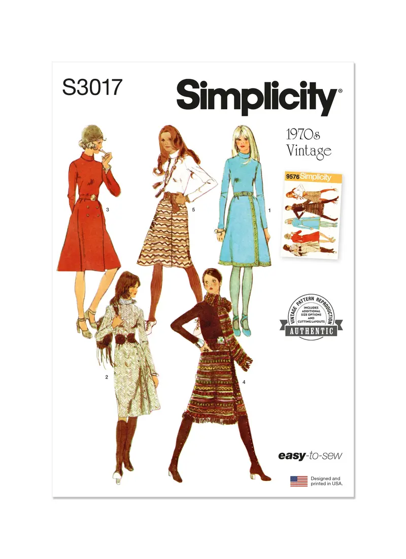 Simplicity Sewing Pattern 3017 Dress With Front-Wrap Skirt And Scarf 1