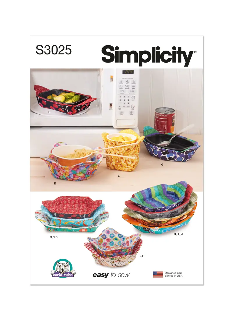 Simplicity Sewing Pattern 3025 Microwavable Cozies By Carla Reiss Design 2