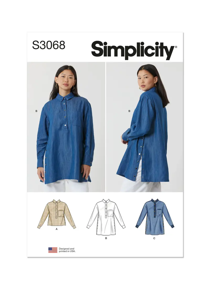 Simplicity Sewing Pattern 3068 Top And Tunics 2